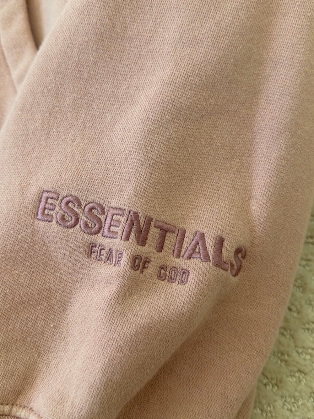 ESSENTIALS Dusty Pink Logo Hoodie - Picture 3 of 4